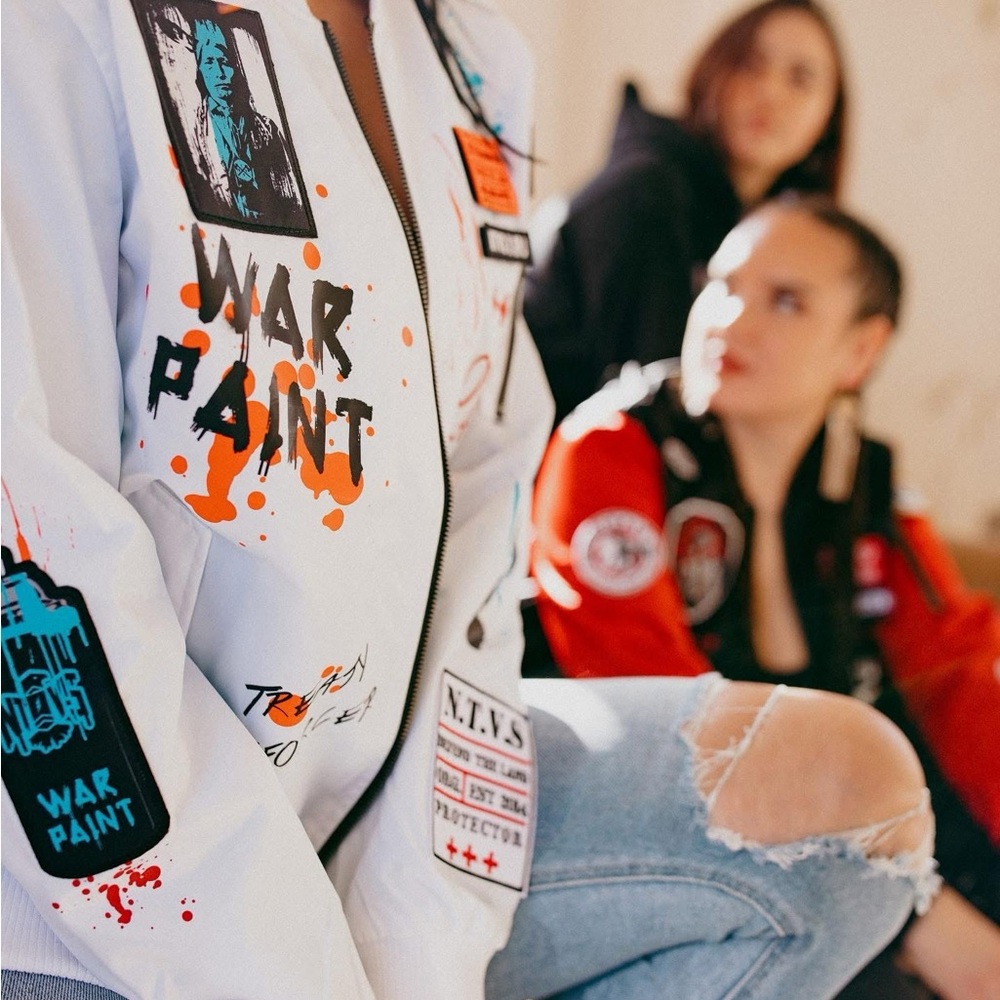 NTVS Jacket War Paint honor the treaties, satin jacket XL